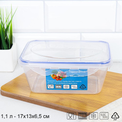 Контейнер прямоугольный 1000 мл / 90383 /уп 18/108/ ДОП СКИДКА НА КОРОБ 3%