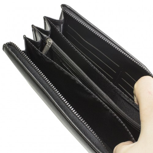 Мужское портмоне – клатч на молнии, с ручкой Baellerry Maxi Libero S1001