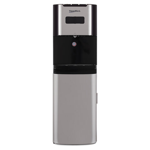 Кулер для воды AQUA WORK QRB-72LDS, напольный, НАГРЕВ/ОХЛАЖДЕНИЕ ЭЛЕКТРОННОЕ, таймер, бутыль снизу, черный, 33350