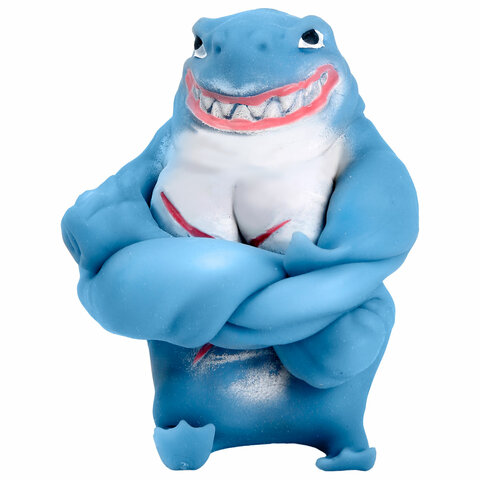 Игрушка-антистресс "АКУЛА", 10 см, ассорти, 4 цвета, блистер, JOLLY JOT (ДЖОЛЛИ ДЖОТ), 665780