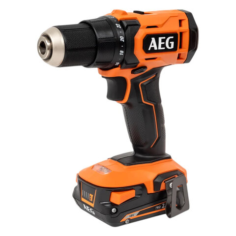 Дрель-шуруповерт аккумуляторная, 18В, 60 Нм, Li-ion 2х2Ач, AEG BS18G4-202C, 4935478630