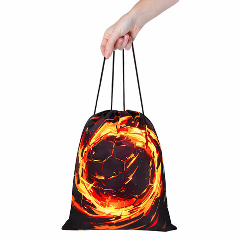 Мешок для обуви BRAUBERG KIDS, с петлей, 42х34 см, "Fire split", 273436