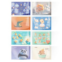 Альбом для рисования, пластиковая обложка, А4, 40 л., гребень, FUNSTER (ФАНСТЕР), 210х297 мм, АССОРТИ (8 видов), 107684