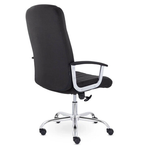 Кресло офисное "Бостон", CH-277, хром, ткань, черный (М-16)