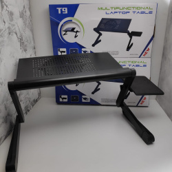 Складной cтолик трансформер для ноутбука  Multifunctional Laptop Table T9 с охлаждением (48,0 х 28,0 столешница, 56,0 высота)
