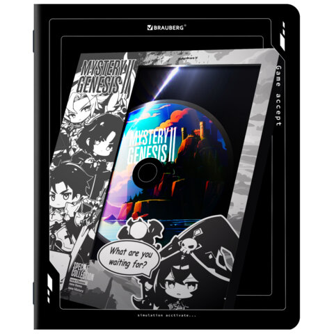 Тетради ДЭК А5 48 л. КОМПЛЕКТ 5 шт. BRAUBERG, скоба, клетка, глянцевый лак, "GAMES", 404933