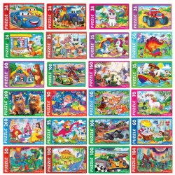 Пазл картонный "МАКСИ-ПАЗЛЫ", АССОРТИ, 180х125х40 мм, РК