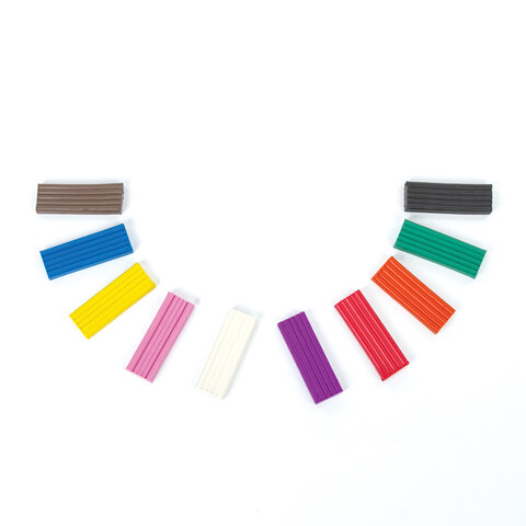 Пластилин классический ЮНЛАНДИЯ "ЮНЫЙ ВОЛШЕБНИК", 10 цветов, 200 г, СО СТЕКОМ, ВЫСШЕЕ КАЧЕСТВО, 105722