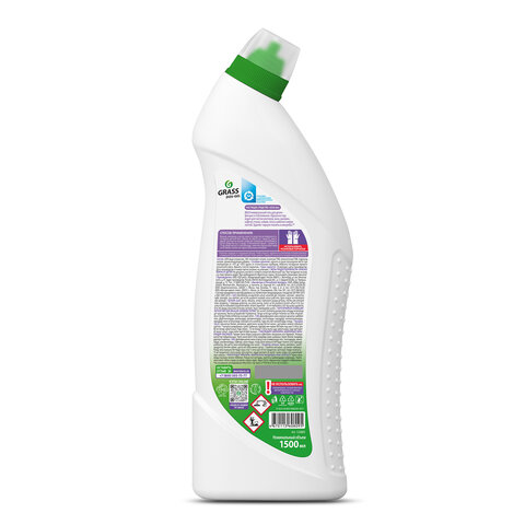Средство для уборки сантехники и туалета дезинфицирующее 1,5л GRASS DOS-GEL СИЛА ХЛОРА, 125805