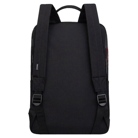 Рюкзак GRIZZLY, карман-антивор, "TOTAL BLACK", 42х28х12 см, RQL-513-2/3