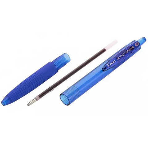 Ручка шариковая автоматическая с грипом PILOT Super Grip G, СИНЯЯ, 0,7 мм, линия 0,21 мм, BPGG-8R-F, BPGG-8R-F L