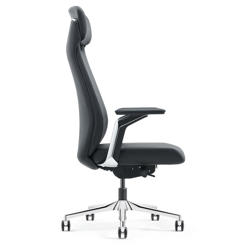 Кресло HAWASAN PREMIUM EX-830 X-ONE, синхромеханизм, алюминий, экокожа, черное, 533239