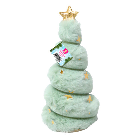 Украшение новогоднее интерьерное, 18 см, "Пушистая елочка", полиэстер, пенопласт, ЗОЛОТАЯ СКАЗКА, 592565