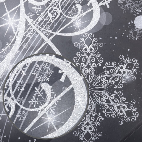 Украшение для окон и стекла ЗОЛОТАЯ СКАЗКА "Зимние узоры 1", 30х38 см, ПВХ, 591243