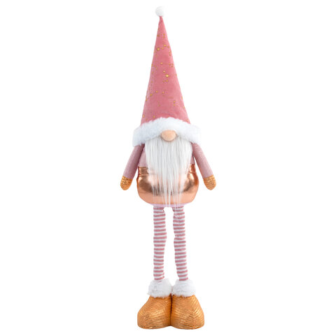 Украшение новогоднее интерьерное 72 см "Звездный Гном", телескопические ножки, полиэстер, ЗОЛОТАЯ СКАЗКА, 592512