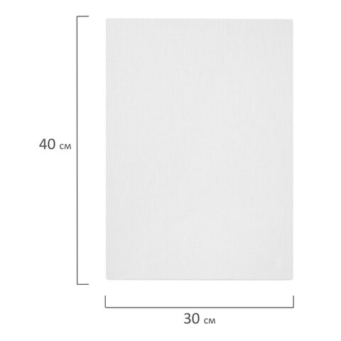 Холсты на картоне НАБОР 5 штук (30х40 см), хлопок, 280 г/м2, грунт, BRAUBERG ART CLASSIC, 192654