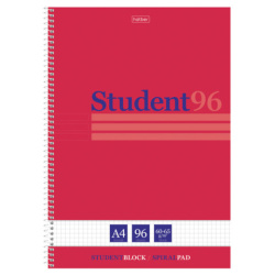 Тетрадь А4 96л. HATBER спираль, клетка, матовая ламинация, тиснение, Студенту_Viva Magenta, 081328, 96Т4лтВ1сп29869
