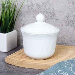 Сахарница 250 мл круглая белая / N40 (white) /уп 48/