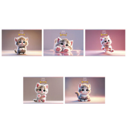 Альбом для рисования А4, 20 л., скоба, ПЗБМ, 205x295 мм, "Котики" (микс в спайке), 41283