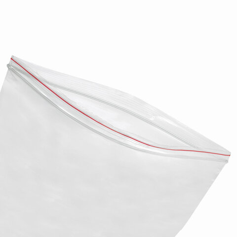 Пакеты с замком ZIP LOCK "зиплок", комплект 100 шт., 400х500 мм, ПВД, толщина 40 микрон, BRAUBERG, 606219