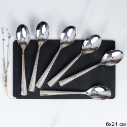 Ложка столовая 6 штук Золото Премьера Глянец / MJ0202-1 /уп 100/