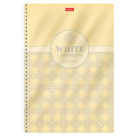 Тетрадь А4 96л. HATBER гребень, клетка, металлизирован.картон, выбороч.лак, Chocolate (микс), 083451, 96Т4мтлВ1гр