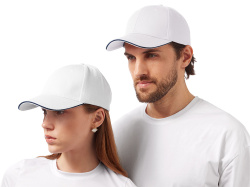 Бейсболка «Cancun», Цвет белый, темно-синий