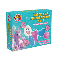 Мыло, набор для мыловарения 5 в 1, 2 мыла, 1 мыло-картинка, 2 бомбочки, JOLLY JOT (ДЖОЛЛИ ДЖОТ), 665985