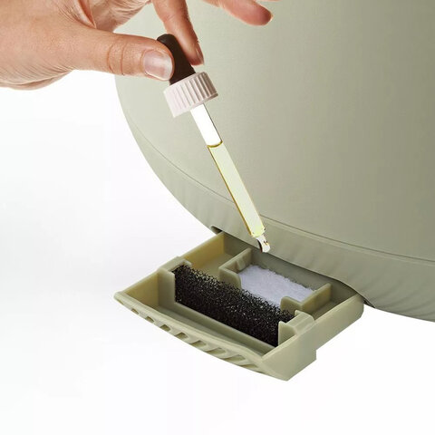 Увлажнитель воздуха KITFORT КТ-2896, объем бака 3,5 л, 24 Вт, арома-контейнер, гигрометр белый/зеленый