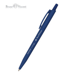 Ручка шариковая автоматическая BRUNO VISCONTI "SlimClick NAVY", СИНЯЯ, линия 0,4 мм, 20-0419