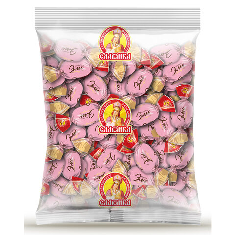 Конфеты шоколадные СЛАВЯНКА "Эли", в темном шоколаде с молочно-кремовой начинкой, 1000 г, 30576