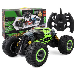 Трюковая машина – трансформер перевертыш на радиоуправлении LEOpard King №1 «Леопард», Bluesea (Блюси) Зеленый с черным