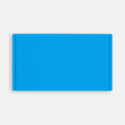 Лейбл из ПВХ Dzeta, M, голубой, 3,5х6х02 см