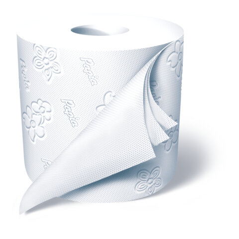 Бумага туалетная бытовая, спайка 8 шт., 3-слойная (8х16,5 м), PAPIA, 5080721