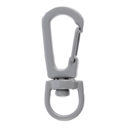 Застежка-карабин Snap Hook, S, серая, 1х3,5 см