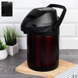 Термос 2 л с помпой / TPC-277 /уп 12/ Вишневый