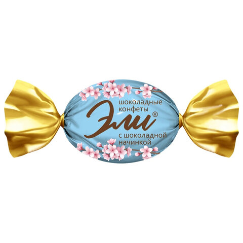Конфеты шоколадные СЛАВЯНКА "Эли" с шоколадной начинкой, 1000 г, 30574