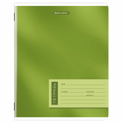 Тетради ДЭК 12 л., КОМПЛЕКТ 10 шт., BRAUBERG, косая линия, обложка картон, "ONE COLOUR", 107327