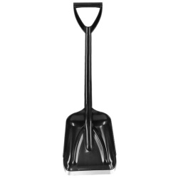 Лопата снеговая 20х30 см УНИВЕРСАЛЬНАЯ с планкой, прочная, пластиковая с V-ручкой, длина 70 см, для дома, авто, детей, ГРАНДМАСТЕР, 700347