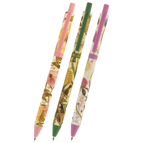 Ручка шариковая автоматическая BRUNO VISCONTI "ArtClick", СИНЯЯ, Flora.Bloom, ассорти, 0,5 мм, 20-0374/02