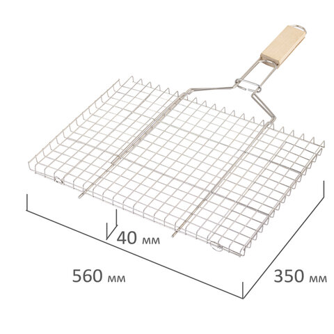 Решетка-гриль универсальная, размер 350х260 мм, глубина 15 мм, никелированное покрытие, РГУ2НЭ