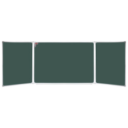 Доска для мела/магнитно-маркерная 3-х элементная 100х150/300 см, 3 поверхности/мел + 2 поверхности/маркер, BS, ТЭ-300К