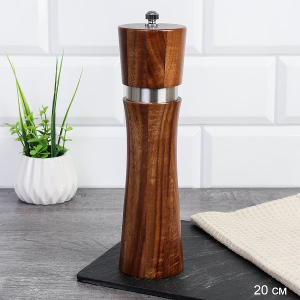 Мельница для специй и соли 20 см Акация / JS1103-20 /уп 64/