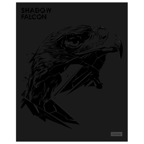 Тетрадь А5, 48 л., HATBER, скоба, клетка, матовая ламинация, 3D-лак, "Shadow" (микс в спайке), 093204, 48Т5лолВ1