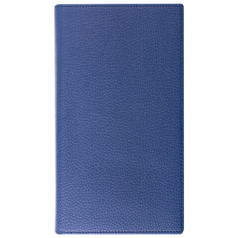 Визитница на кольцах BRAUBERG "Favorite", на 240 визиток, под фактурную кожу, темно-синяя, 231664