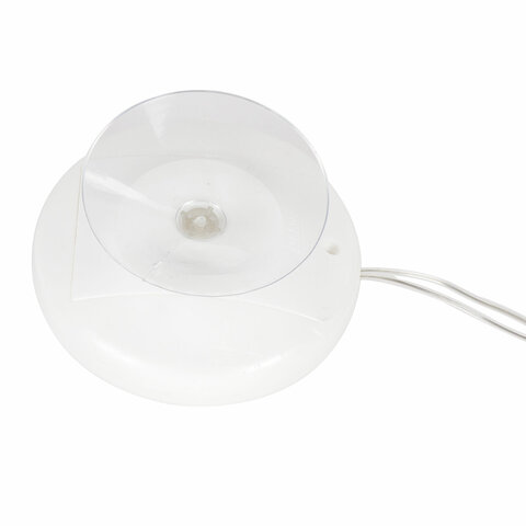 Световая фигура на присоске ЗОЛОТАЯ СКАЗКА "Снежинка", 12 LED, на батарейках, теплый белый, 591274