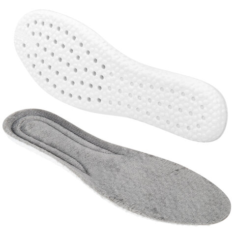 Стельки для обуви ЗИМНИЕ УТЕПЛЕННЫЕ, материал PU PRO, размер RU 39-44 / EU 40-45, с линиями выреза, SHEGRA (ШЕГРА), 700758