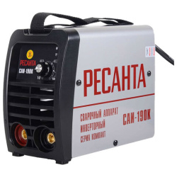 Сварочный аппарат инверторный, свар. ток до 190А, d элект. до 5мм, РЕСАНТА САИ190К (компакт), 65/36