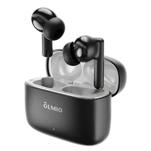 Наушники беспроводные "TWE-15", ANC+ENC, True Wireless, black, OLMIO