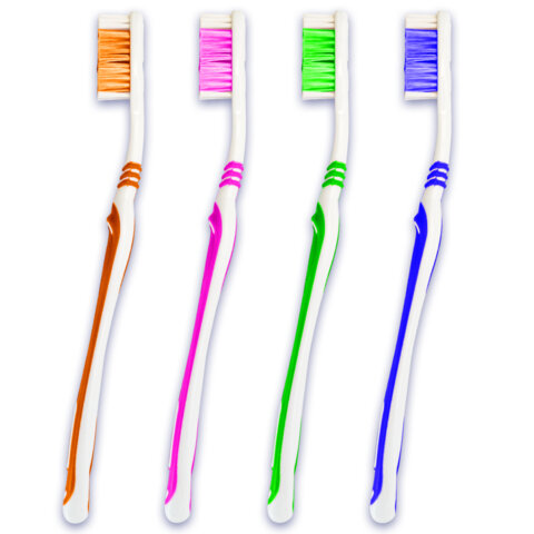 Зубная щетка жесткая, КОМПЛЕКТ 50 шт., LAIMA DENT WHITENING, 609692